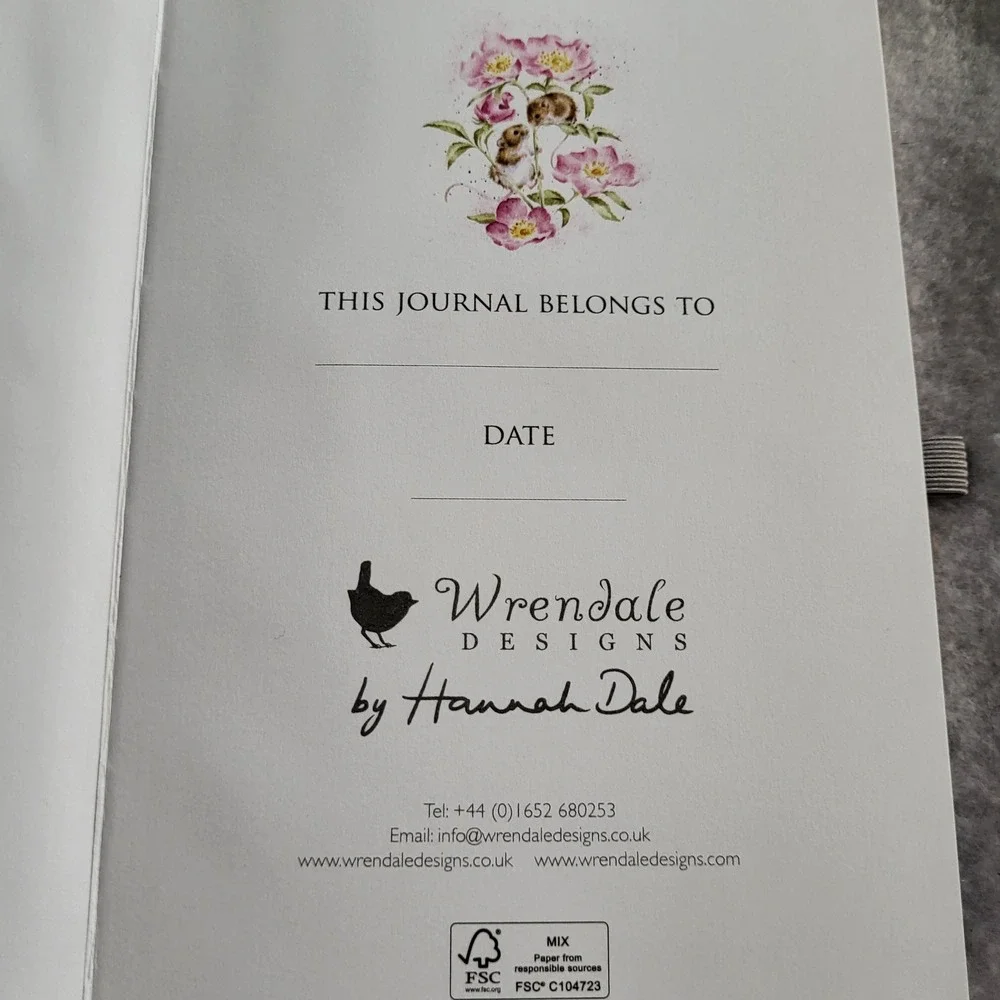 Wrendale Designs Hannah Dale Mouse Mushroom Journal Notebook Wildlife Pages Book